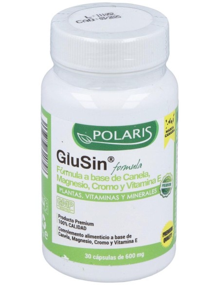 Glusin (Canela + Magnesio) 600Mg. 30Cap.