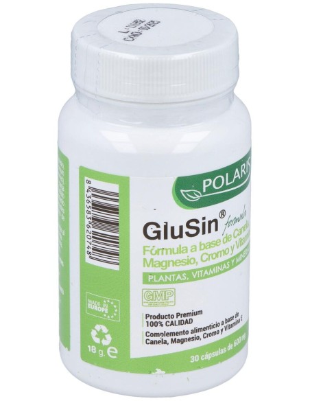 Glusin (Canela + Magnesio) 600Mg. 30Cap.