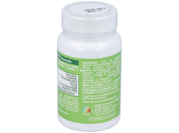Glusin (Canela + Magnesio) 600Mg. 30Cap.