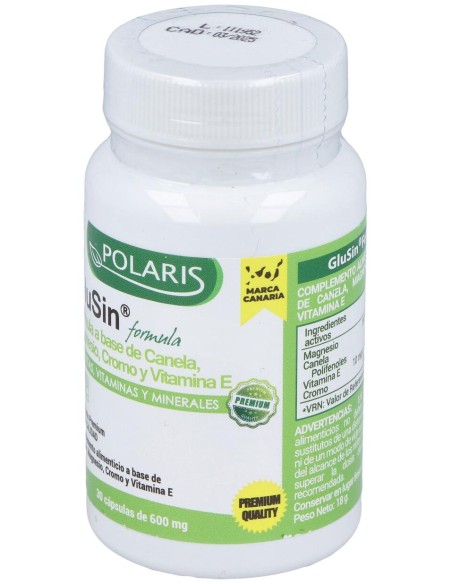 Glusin (Canela + Magnesio) 600Mg. 30Cap.