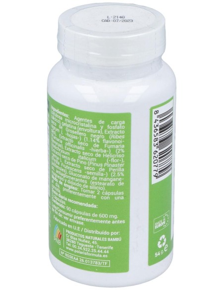 Sinaler Plus 600Mg. 90Cap.