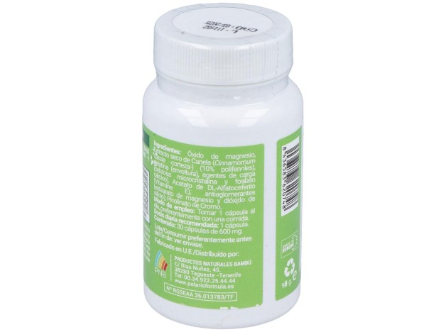 Glusin (Canela + Magnesio) 600Mg. 30Cap.