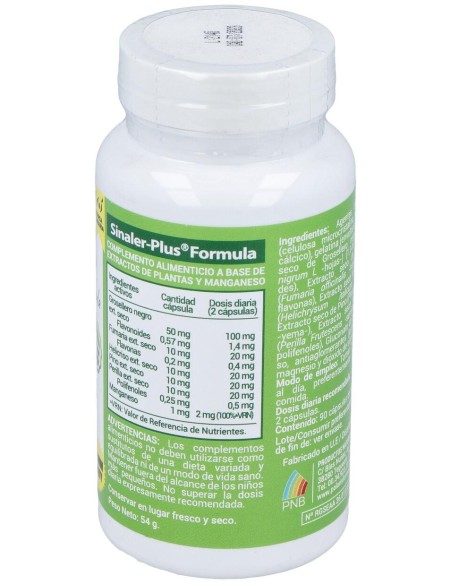 Sinaler Plus 600Mg. 90Cap.
