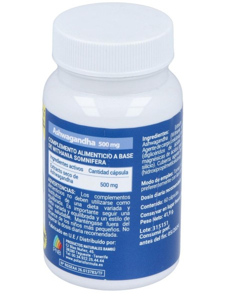 Polaris Ashwagandha 500Mg 60Caps