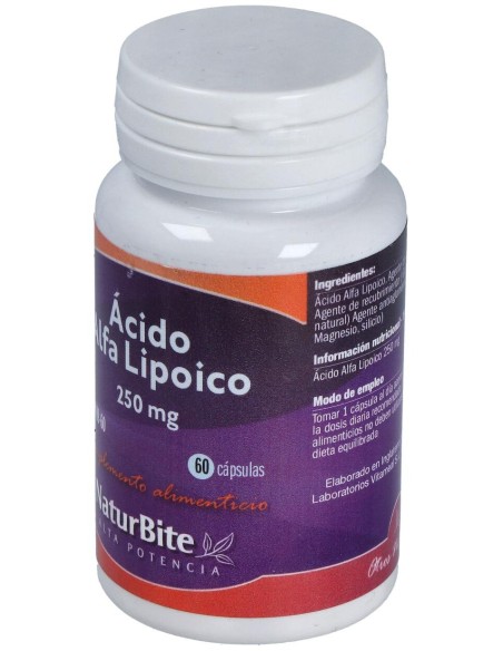 Naturbite Acido Alfa Lipoico 250Mg 60Caps