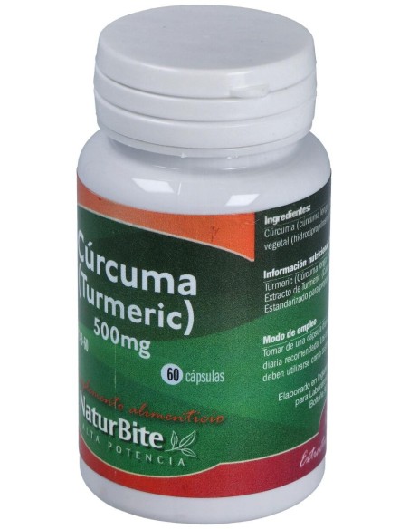 Naturbite Turmeric Curcuma 500Mg 60Caps