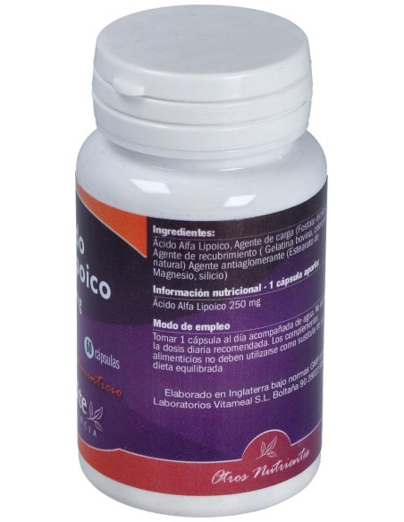 Naturbite Acido Alfa Lipoico 250Mg 60Caps