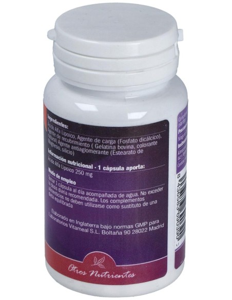 Naturbite Acido Alfa Lipoico 250Mg 60Caps