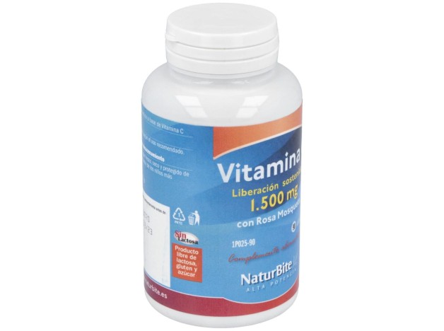 Vitamina C 1500Mg. Con Rosa Mosqueta Lib.S 90Comp.