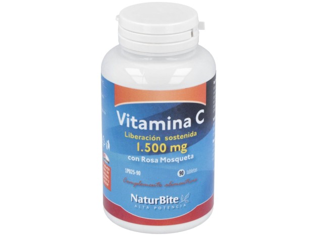 Vitamina C 1500Mg. Con Rosa Mosqueta Lib.S 90Comp.