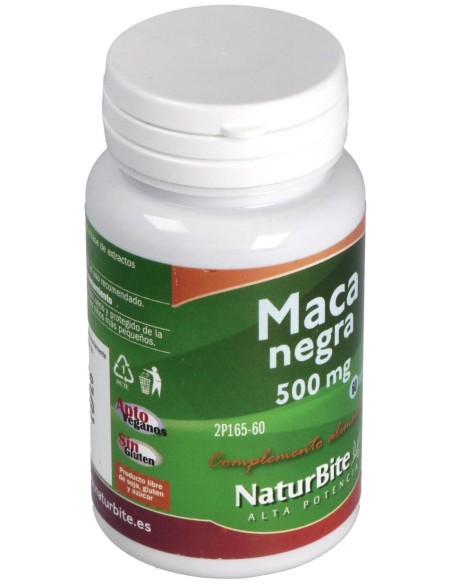 Naturbite Maca Negra Andina 500Mg 60Tabs