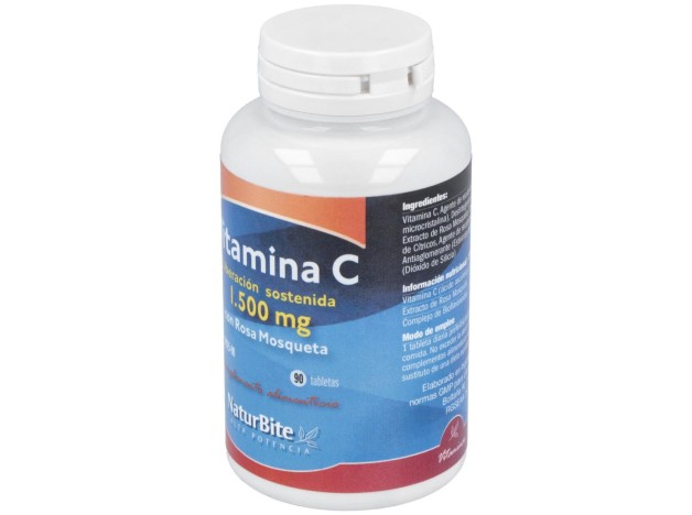 Vitamina C 1500Mg. Con Rosa Mosqueta Lib.S 90Comp.