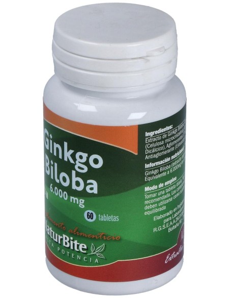 Naturbite Ginkgo Biloba 6000Mg 60Caps