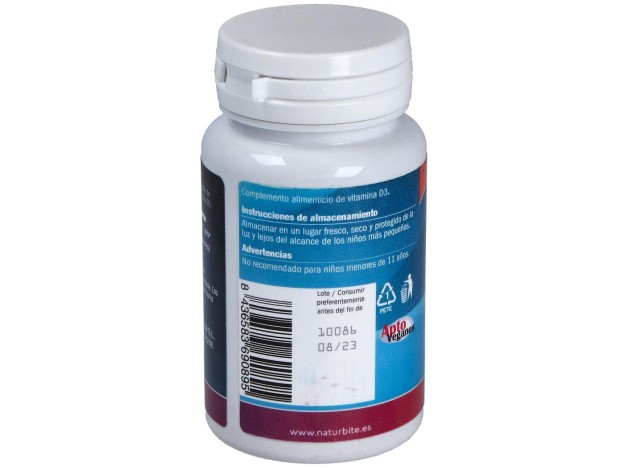 Naturbite Vitamina D3 4000 Ui 60Caps