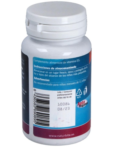 Naturbite Vitamina D3 4000 Ui 60Caps