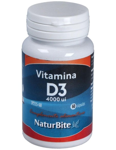 Naturbite Vitamina D3 4000 Ui 60Caps