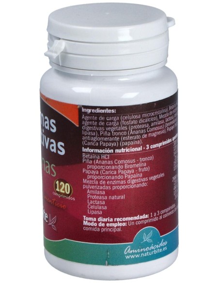 Naturbite Enzimas Digestivas 120Comp