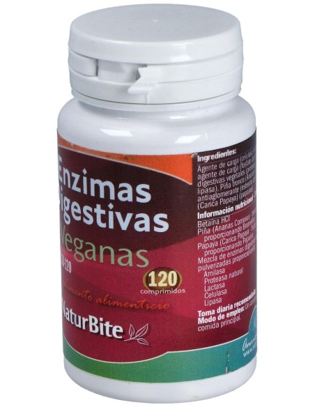 Naturbite Enzimas Digestivas 120Comp