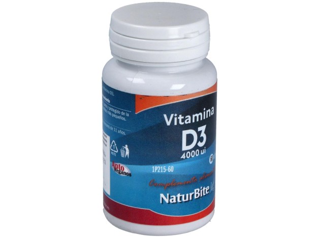 Naturbite Vitamina D3 4000 Ui 60Caps