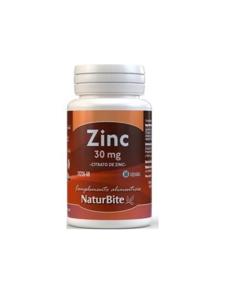Naturbite Zinc Citrato 30Mg 60Caps