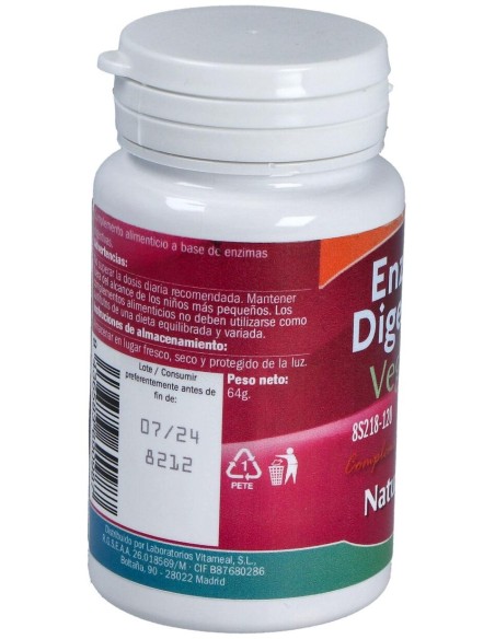 Naturbite Enzimas Digestivas 120Comp