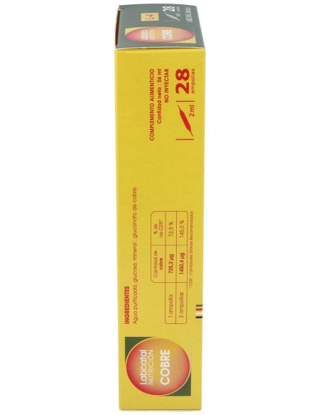Labcatal 4 Cobre Ampollas, 28 X 2 Ml