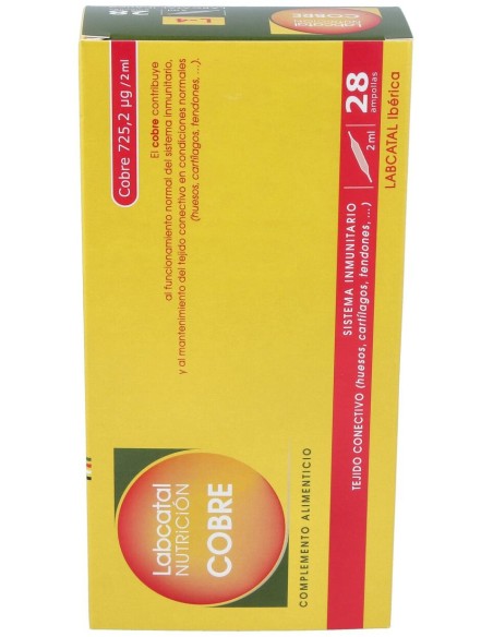 Labcatal 4 Cobre Ampollas, 28 X 2 Ml