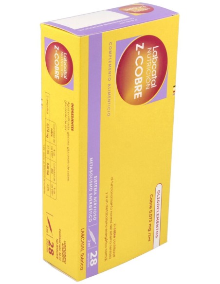 Labcatal Nutrición Zinc Cobre, 28 Ampollas X 2 Ml