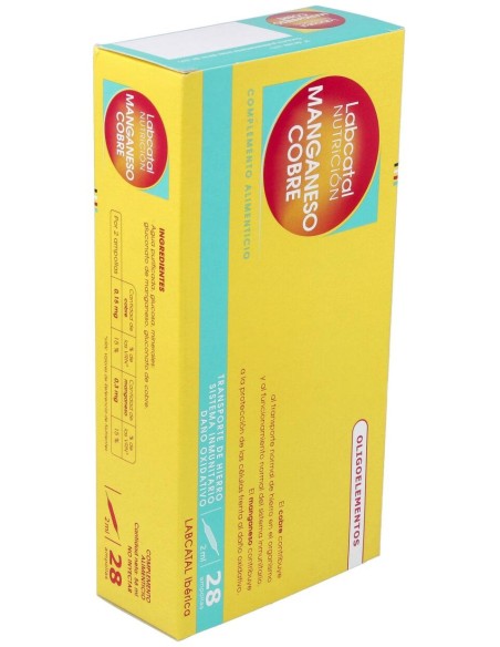 Labcatal Nutrición Manganeso-Cobre, 28 Ampollas