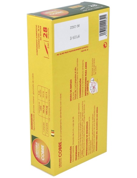 Labcatal 4 Cobre Ampollas, 28 X 2 Ml