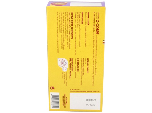 Labcatal Nutrición Zinc Cobre, 28 Ampollas X 2 Ml