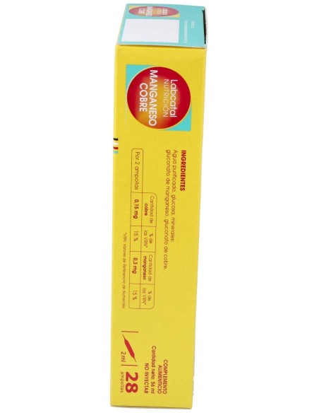 Labcatal Nutrición Manganeso-Cobre, 28 Ampollas