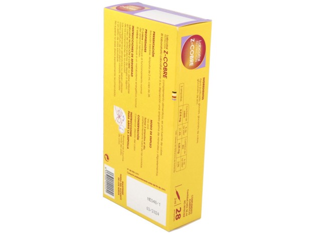 Labcatal Nutrición Zinc Cobre, 28 Ampollas X 2 Ml