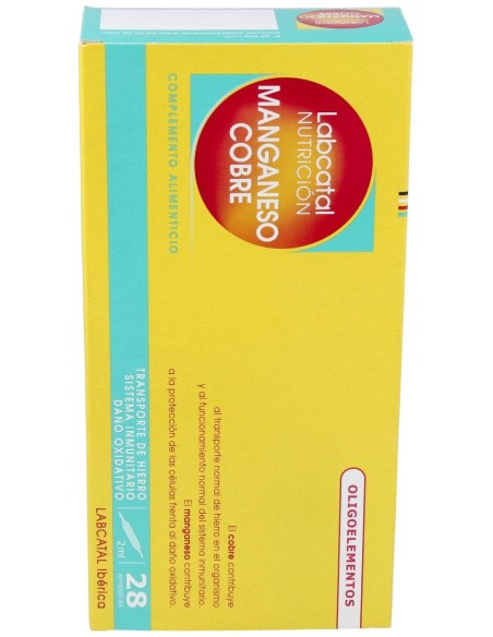 Labcatal Nutrición Manganeso-Cobre, 28 Ampollas