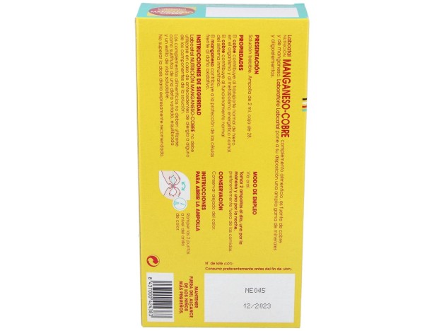 Labcatal Nutrición Manganeso-Cobre, 28 Ampollas