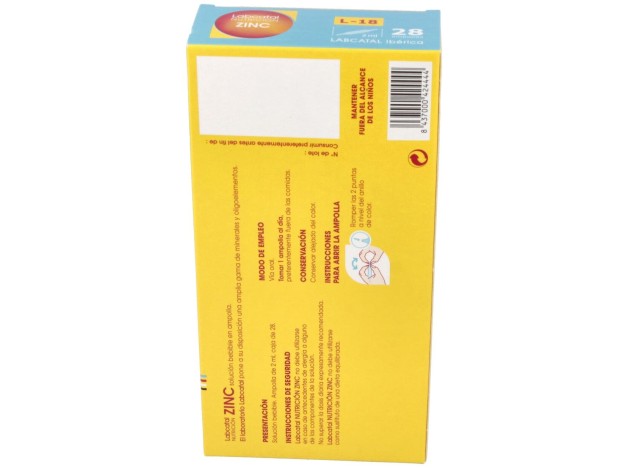 Labcatal 18 Zinc 28 Ampollas 2Ml