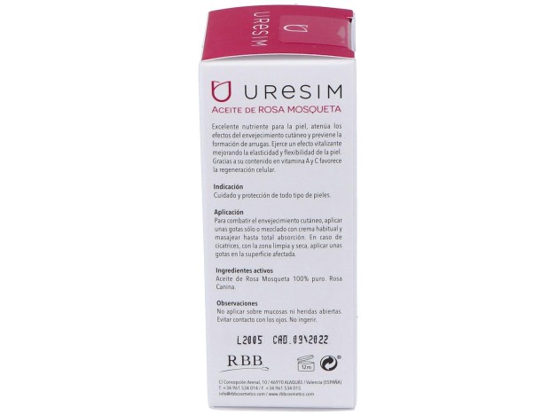 Uresim Aceite De Rosa Mosqueta 100% Puro 30Ml