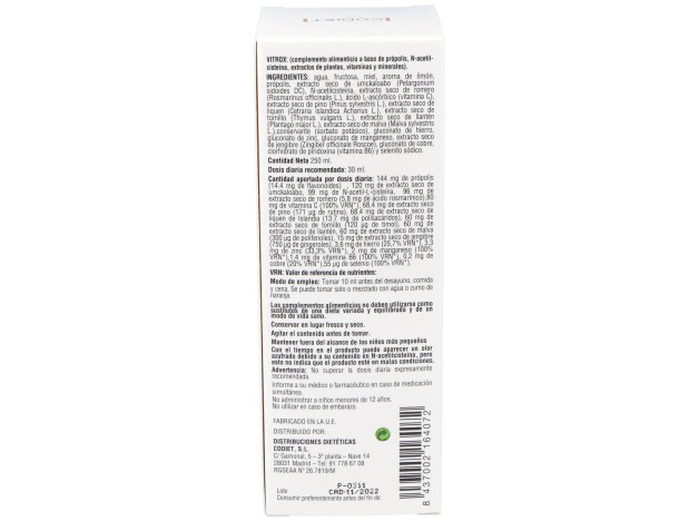 Codiet Vitrox Jarabe 250Ml