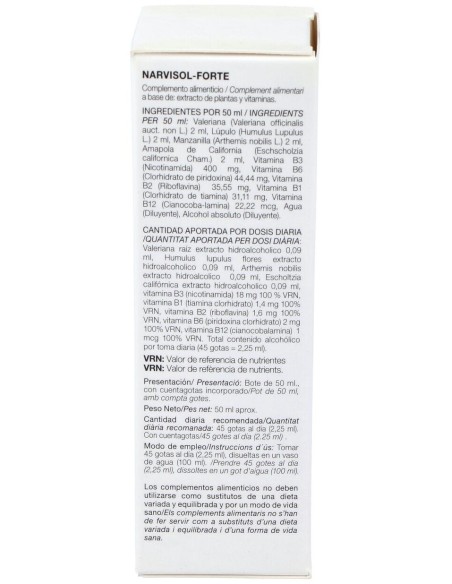 Narvisol Forte (Nervisol) Gotas 50Ml.