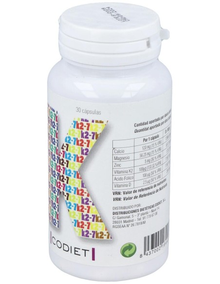 Codiet Vitamina K2 7 30Caps