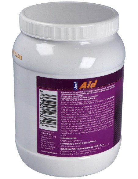 Just Aid Creatina 0 Monohidrato Pura 500Gpolvo