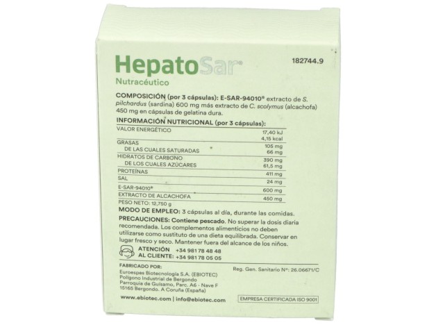 Ebiotec Hepatosar 30 Perlas
