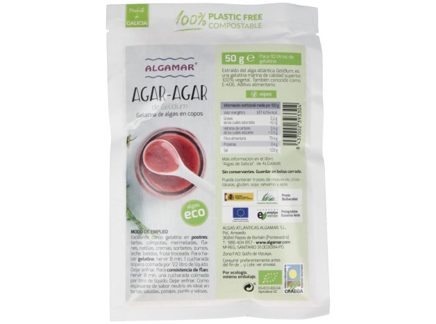 Algamar Algas Agar-Agar Ecológicas Copos 50G