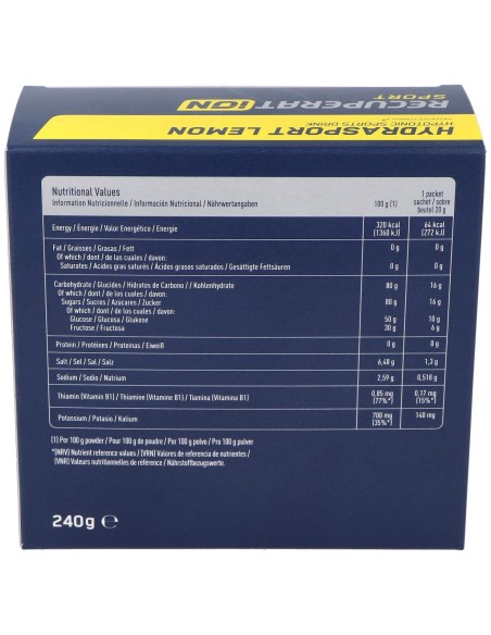 Recuperat-Ion Hydrasport Sabor Limón 12 Sobres