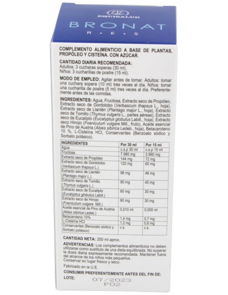 Equisalud Bronat Jarabe 250Ml
