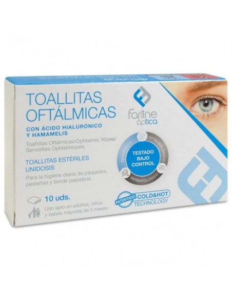 Farline Toallitas Oftalmicas Ácido Hialurónico Cold&Hot 10 unidades