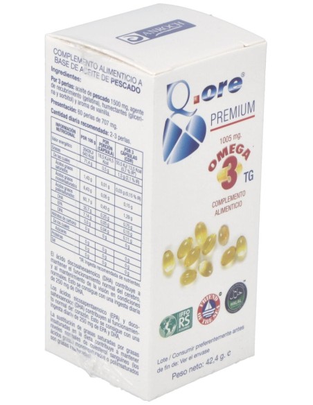 Q.Ore Premium Omega 3 60Perlas
