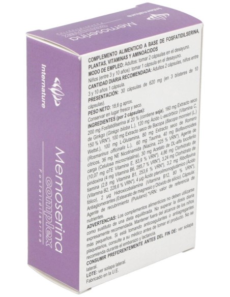 Internature Memoserina Complex 30 Cap