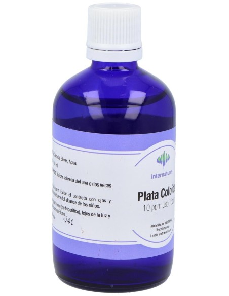 Internature Plata Coloidal Uso Tópico 10Ppm 100Ml