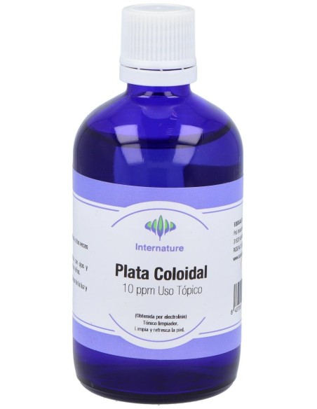 Internature Plata Coloidal Uso Tópico 10Ppm 100Ml